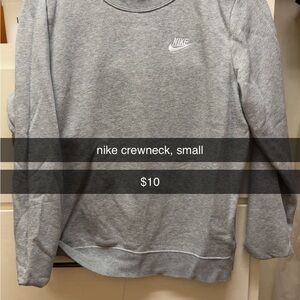 Nike Gray Crewneck Sweater